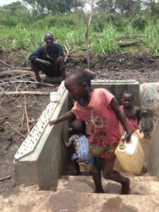 children carrying water